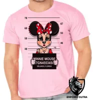 Camiseta adulto ou infantil Minnie mouse disney presa prisão - Foto 4