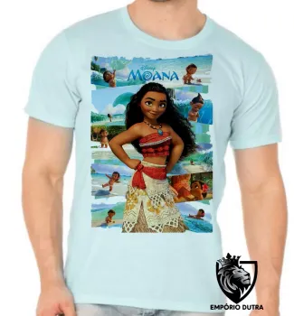 Camiseta adulto ou infantil Moana fases princesa - Foto 2