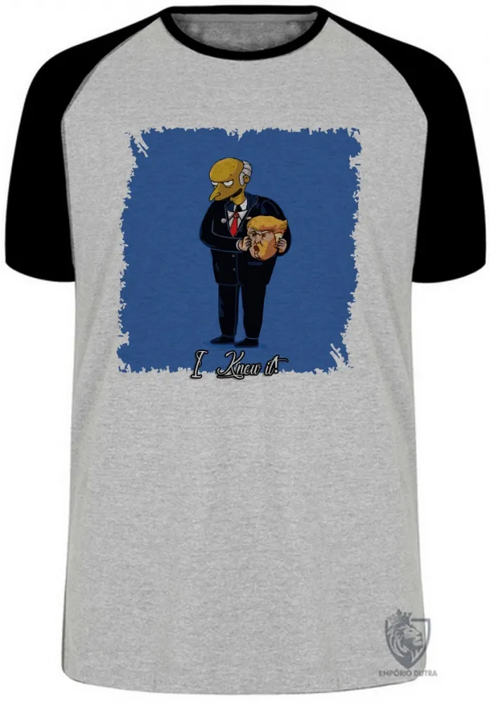 Camiseta adulto ou infantil Burns Trump simpsons Imagem