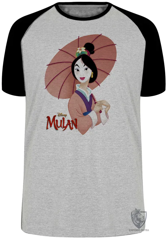 Camiseta adulto ou infantil Mulan Japão Japonesa Imagem