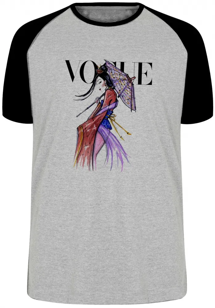 Camiseta adulto ou infantil Mulan disney japonesa Imagem