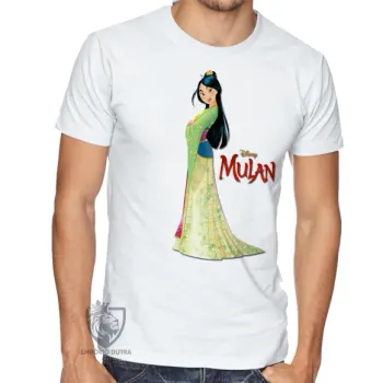 Camiseta adulto ou infantil Mulan verde Japão - Foto 2