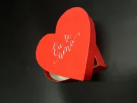 Coração Pequeno C/ Impressão Eu Te Amo - Tampa e Fundo Cartonagem - Foto 3