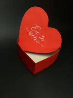 Coração Pequeno C/ Impressão Eu Te Amo - Tampa e Fundo Cartonagem - Foto 4