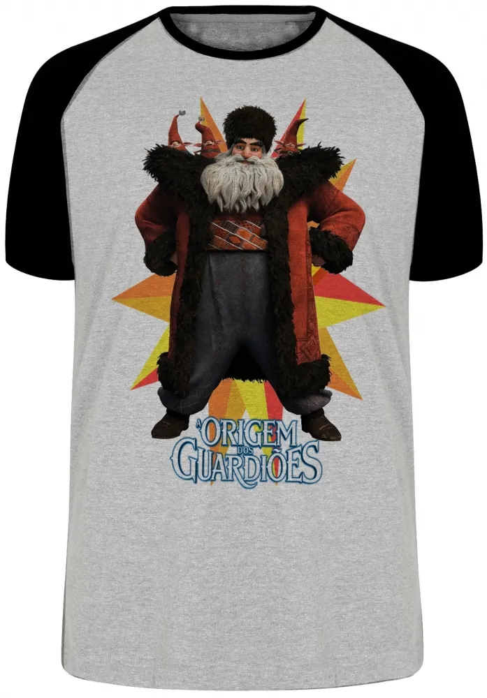 Camiseta adulto ou infantil Origem dos Guardiões papai noel