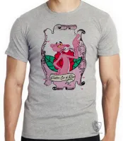 Camiseta adulto ou infantil Pantera cor de rosa mãos - Foto 4