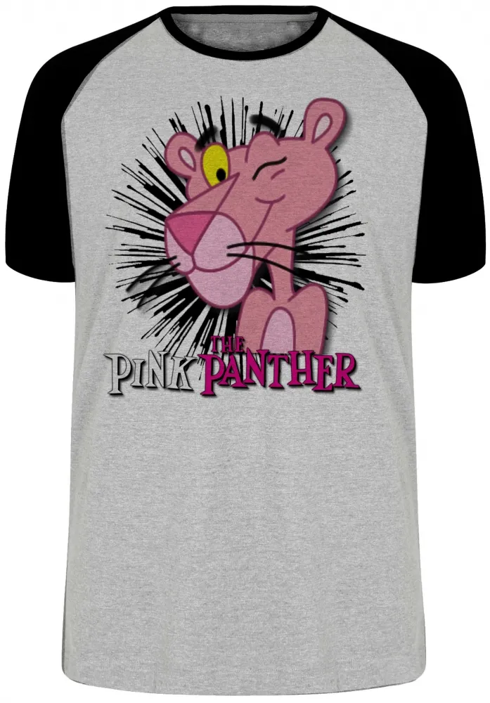 Camiseta adulto ou infantil Pantera Cor de Rosa desenho Imagem