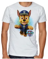 Camiseta adulto ou infantil Patrulha Canina Chase - Foto 2