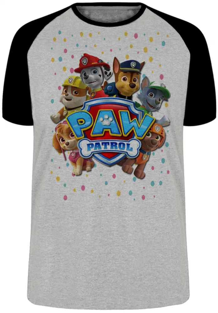 Camiseta adulto ou infantil Patrulha Canina Equipe