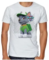 Camiseta adulto ou infantil Patrulha Canina Rocky - Foto 2