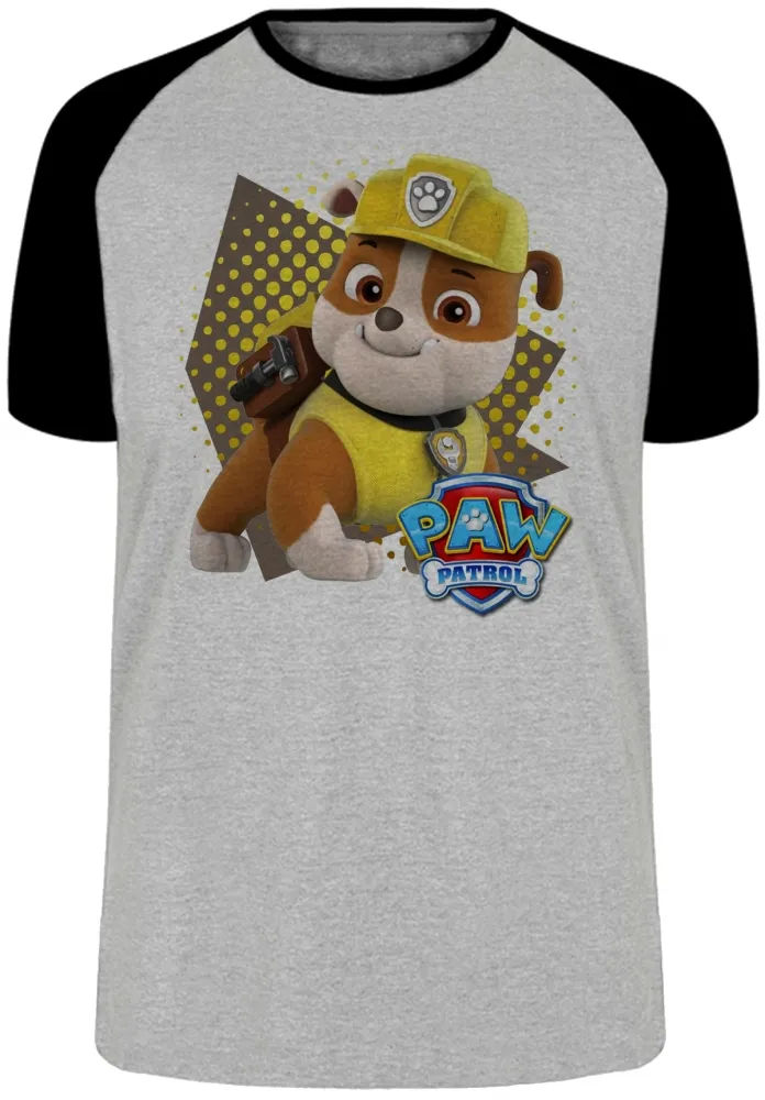 Camiseta adulto ou infantil Patrulha Canina Ruble