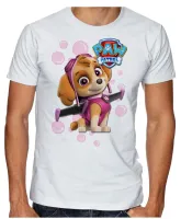 Camiseta adulto ou infantil Patrulha Canina Skie - Foto 2
