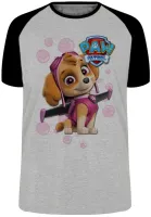 Camiseta adulto ou infantil Patrulha Canina Skie - Foto 4
