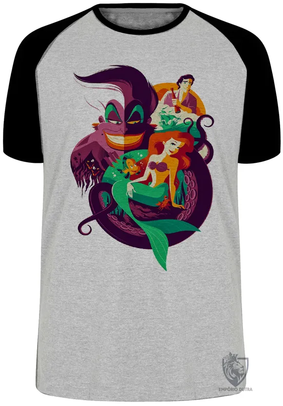 Camiseta adulto ou infantil Pequena Sereia