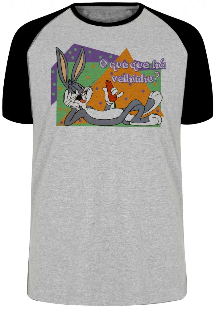 Camiseta adulto ou infantil Pernalonga coelho looney tunes velhinho