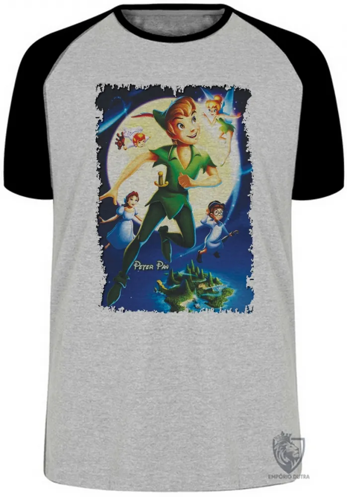 Camiseta adulto ou infantil Peter Pan e fada sininho Imagem