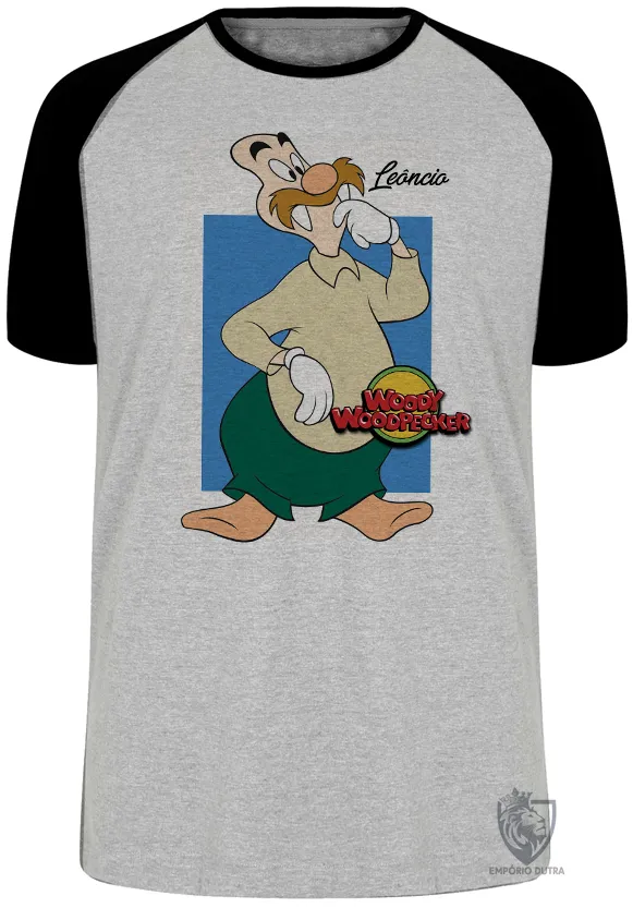 Camiseta adulto ou infantil Pica Pau Leôncio Imagem