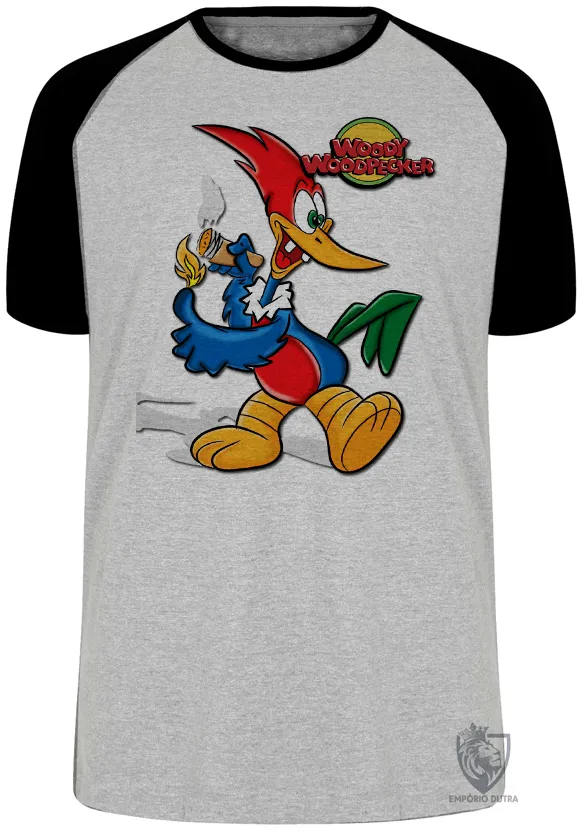 Camiseta adulto ou infantil Pica Pau louco anos 60 Imagem