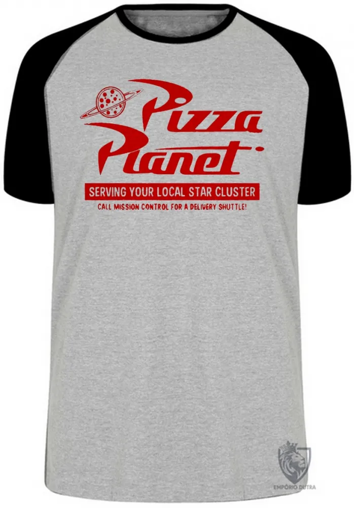 Camiseta adulto ou infantil Pizza Planet toy story Imagem