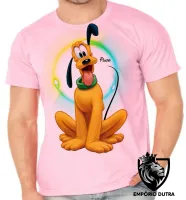 Camiseta adulto ou infantil Pluto cachorro pateta mickey - Foto 2