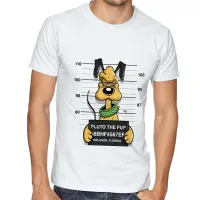 Camiseta adulto ou infantil Pluto disney preso prisão cachorro - Foto 2