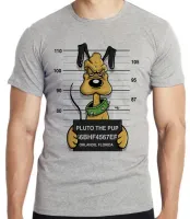 Camiseta adulto ou infantil Pluto disney preso prisão cachorro - Foto 3