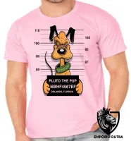 Camiseta adulto ou infantil Pluto disney preso prisão cachorro - Foto 4