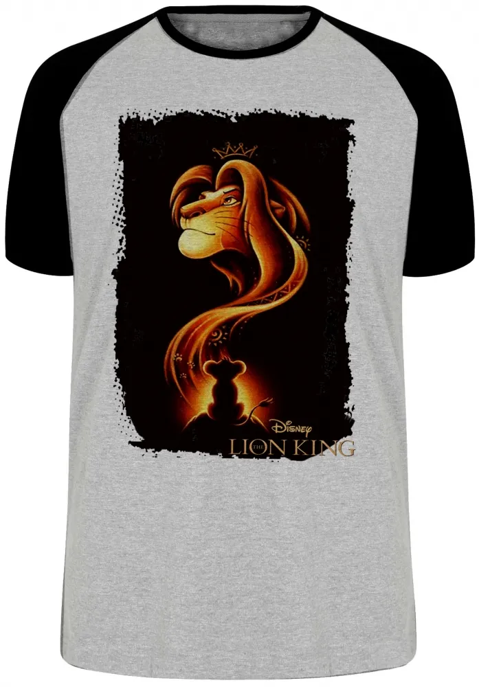 Camiseta adulto ou infantil Rei Leão disney Lion King Mufasa Simba filho Imagem