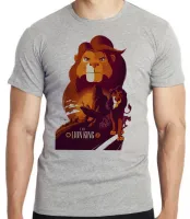 Camiseta adulto ou infantil rei leão escar simba disney desenho - Foto 3