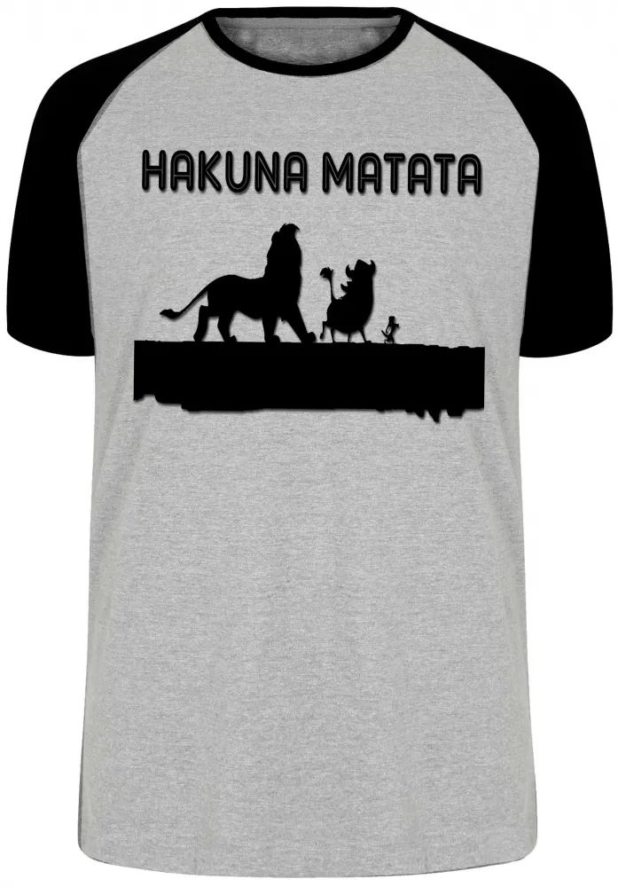 Camiseta adulto ou infantil rei leão Hakuna Matata timão pumba lion king
