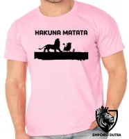 Camiseta adulto ou infantil rei leão Hakuna Matata timão pumba lion king - Foto 4