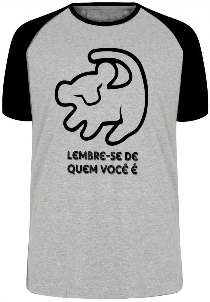 Camiseta adulto ou infantil Rei Leão Lion King Simba Lembre-se de quem você é Imagem