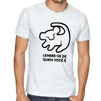 Camiseta adulto ou infantil Rei Leão Lion King Simba Lembre-se de quem você é - Foto 2