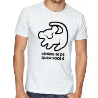Camiseta adulto ou infantil Rei Leão Lion King Simba Lembre-se de quem você é - Foto 2