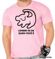 Camiseta adulto ou infantil Rei Leão Lion King Simba Lembre-se de quem você é - Foto 4