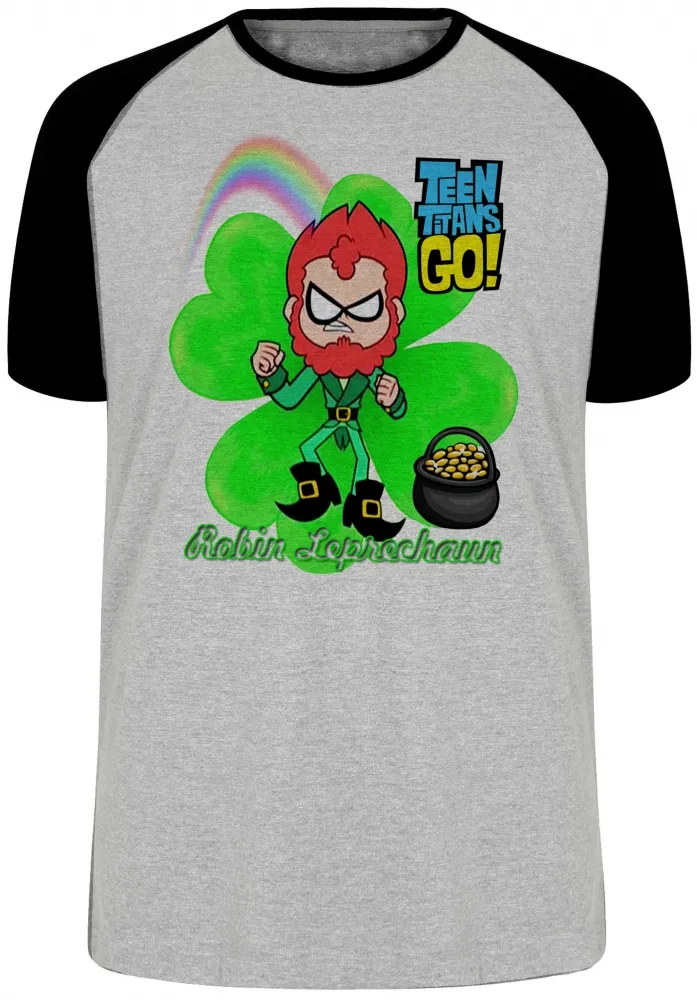 Camiseta adulto ou infantil Robin jovens titãs Leprechaun titan go Imagem