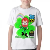 Camiseta adulto ou infantil Robin jovens titãs Leprechaun titan go - Foto 2