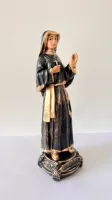  Linda Imagem de Santa Faustina em Gesso 22 cm - Pintada a Mão  - Foto 4