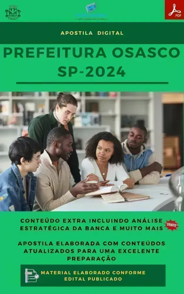 Apostila Prefeitura Osasco 2024  Analista de Sistemas Imagem