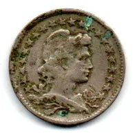 1918 - 100 Réis - Moeda Brasil - C/ Danos (Mossas) - Foto 2