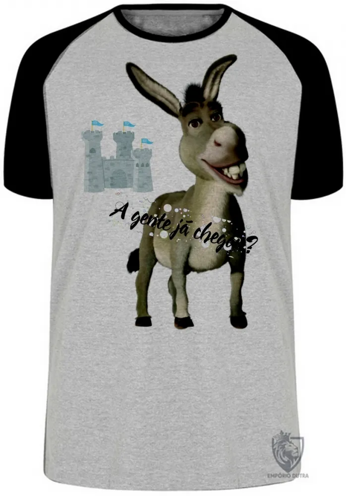 Camiseta adulto ou infantil Shrek burro a gente já chegou ogro