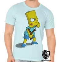 Camiseta adulto ou infantil Simpsons Bart Estilingue filho homer - Foto 3