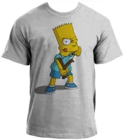 Camiseta adulto ou infantil Simpsons Bart Estilingue filho homer - Foto 2