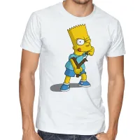 Camiseta adulto ou infantil Simpsons Bart Estilingue filho homer - Foto 5