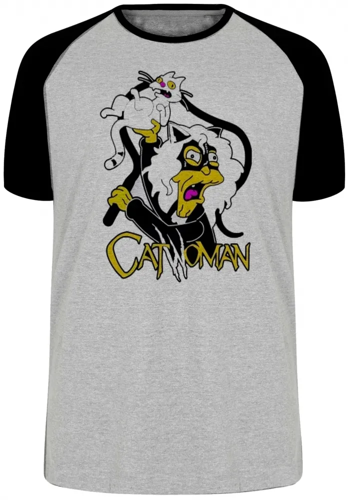 Camiseta adulto ou infantil simpsons catwoman veia gatos cat