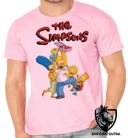 Camiseta adulto ou infantil simpsons familia homer lisa bart marge - Foto 4