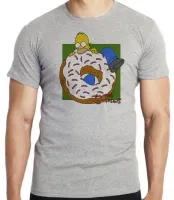 Camiseta adulto ou infantil Simpsons Homer rosquinha morder - Foto 4