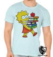 Camiseta adulto ou infantil Simpsons Lisa Livros maggie marge - Foto 5
