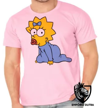 Camiseta adulto ou infantil Simpsons Maggie Bebê lisa margie homer - Foto 2