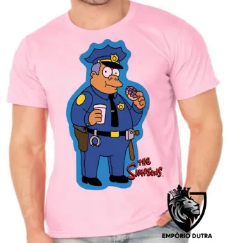 Camiseta adulto ou infantil simpsons policial donut rosquinha - Foto 2